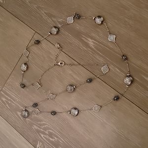 Long Silver Necklace